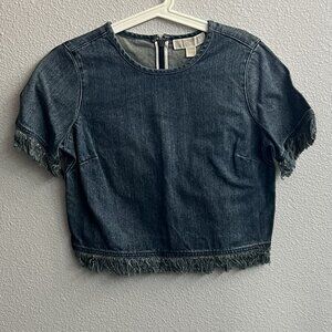 Michael Kors NWT Denim Crop Top Size XXS